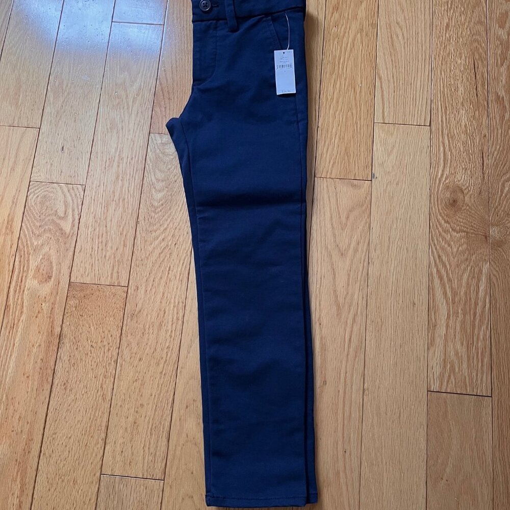 Gap Kids Navy Chino Pants Size 7 Slim Straight NWT